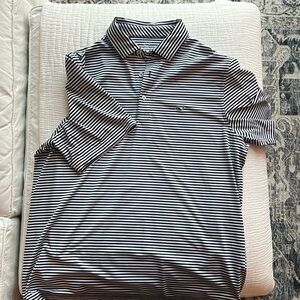 Men’s Vineyard Vines performance polo size L navy stripe